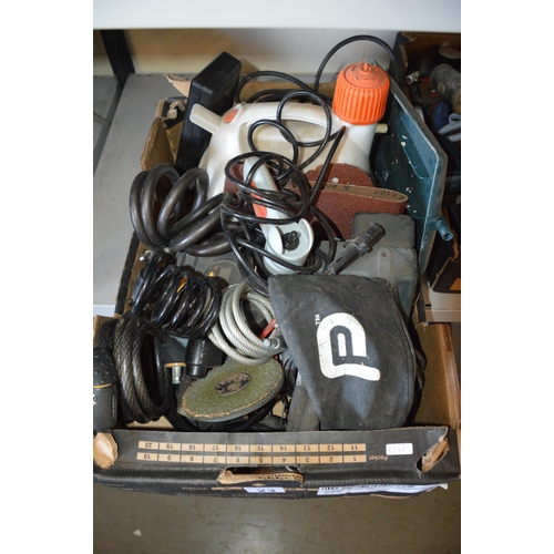 23 - box of misc. items, steam cleaner etc.