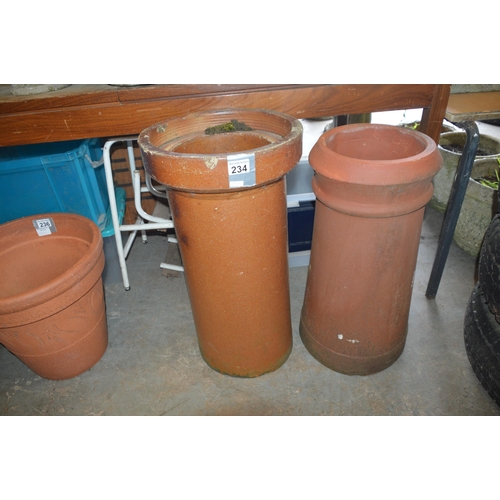 234 - 2 chimney pots