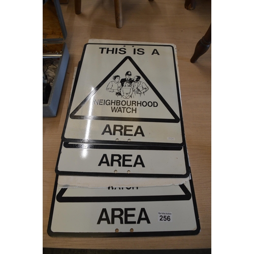 256 - 3 neighbourhood watch signs