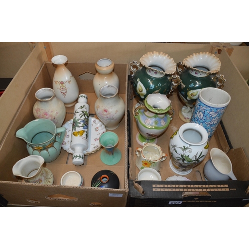 297 - 2 boxes of jugs & vases