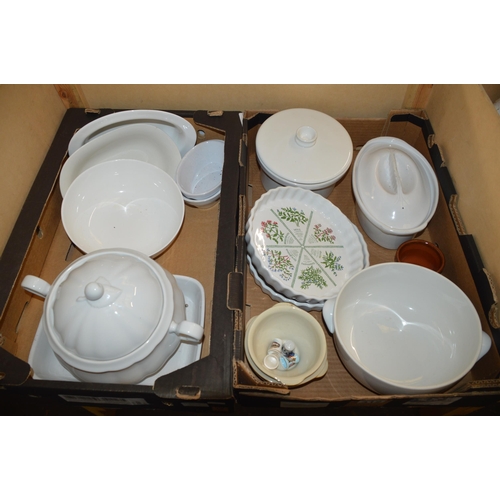 312 - 2 boxes of dishes & pots