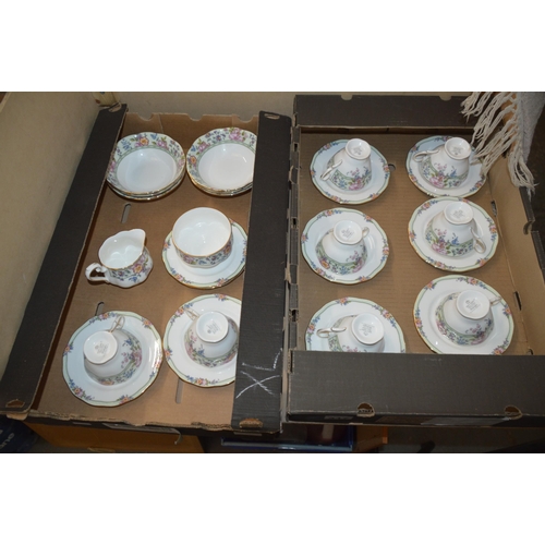 317 - 2 boxes of royal albert china