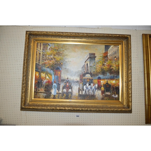 366 - signed framed oil painting