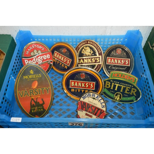 376 - crate of brewery branding