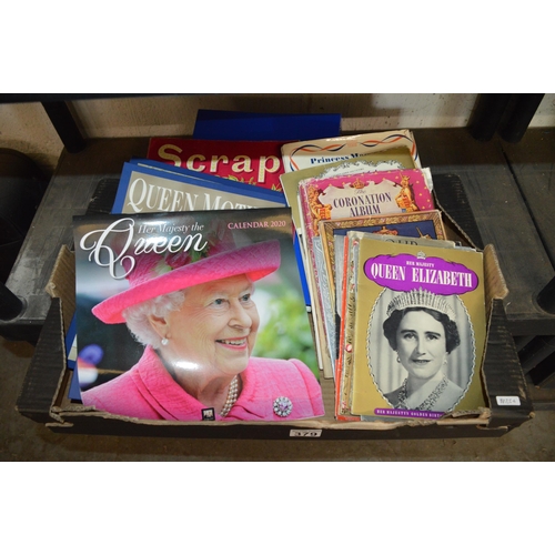 379 - box of royal family books etc.