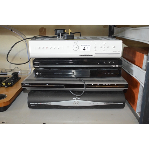 41 - qty of sky boxes & dvd players