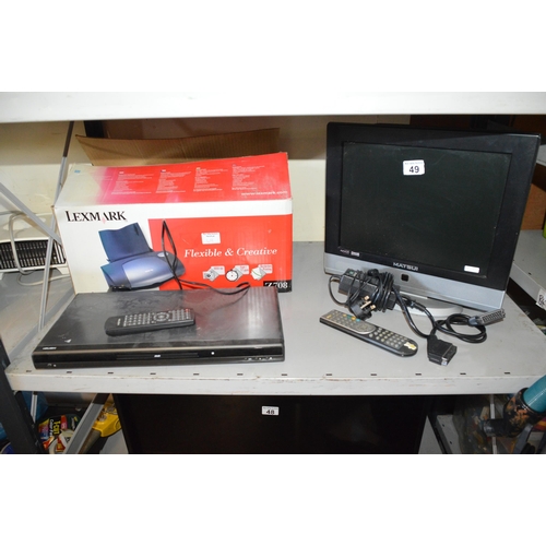 49 - qty of electrical goods, tv, printer, dvd player