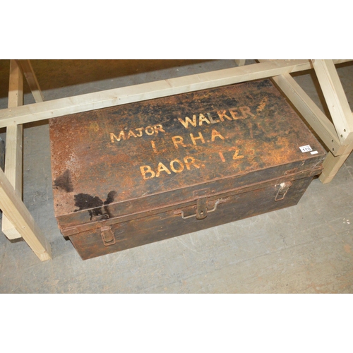 110 - vintage metal trunk