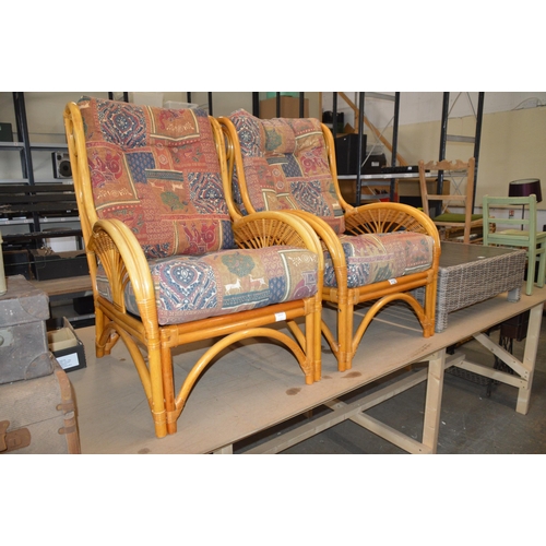 112 - 2 bamboo chairs