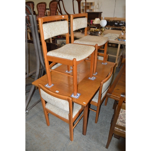 158 - dining table & 6 chairs