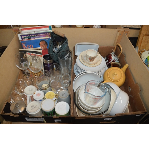 219 - 2 boxes of kitchen goods