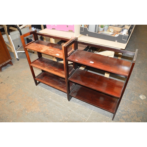 228 - 2 folding book shelves