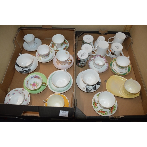 249 - 2 boxes of cups, mugs etc.