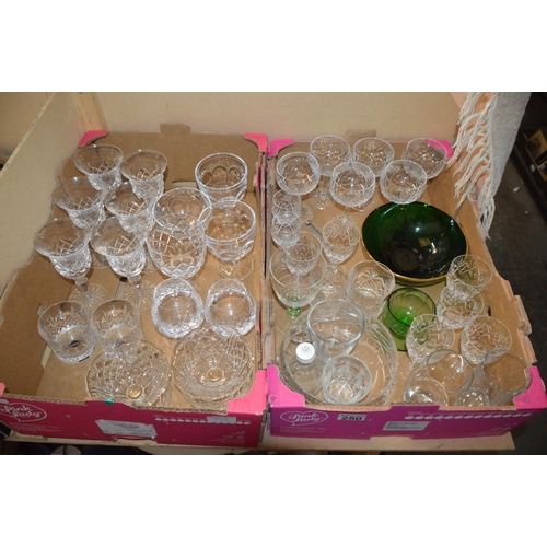 250 - 2 boxes of glassware