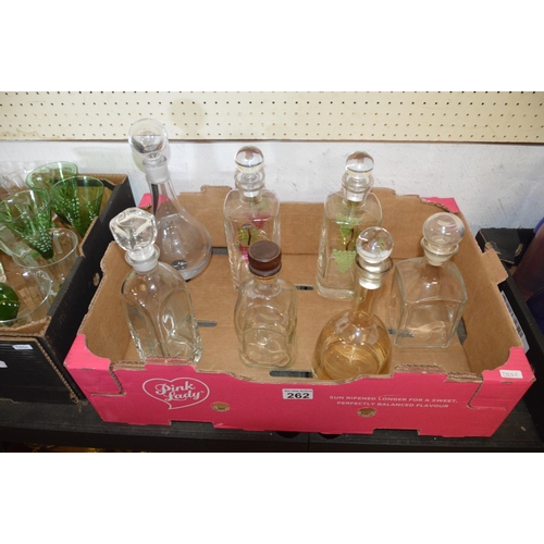 262 - box of decanters