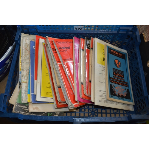 83 - crate of ordinance survey maps