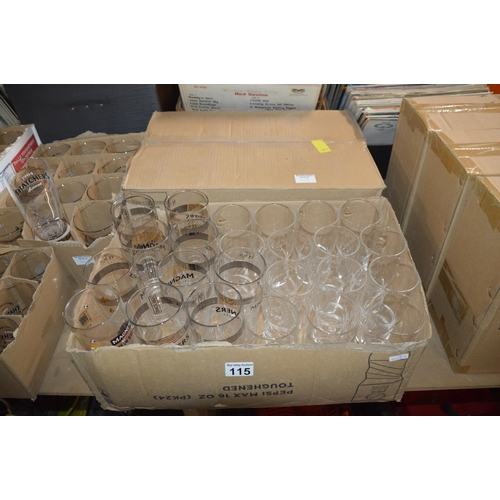 115 - 2 boxes of beer glasses