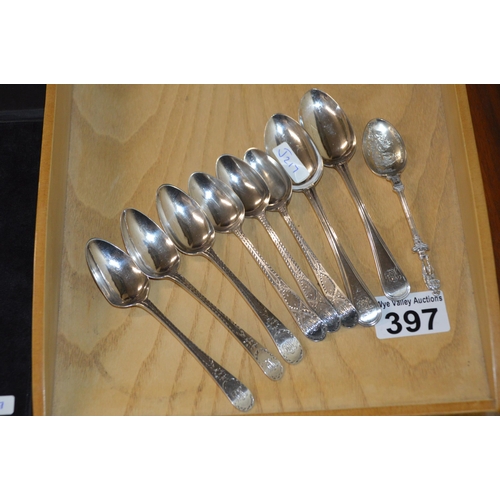 397 - 9 silver spoons