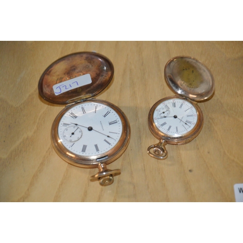 398 - 2 Waltham pocket watches