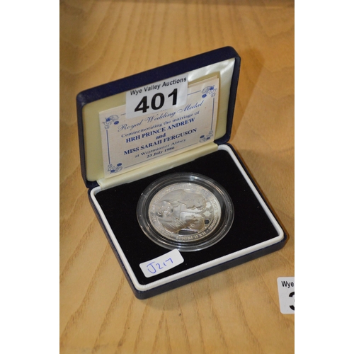 401 - prince andrew marriage silver medal