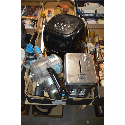 98 - box of kitchen appliances & vax hoover