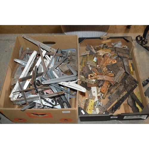 67 - 2 boxes of brackets & hinges