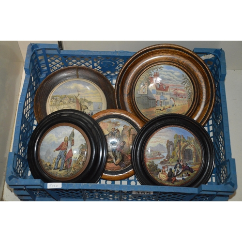 355 - crate of vintage pot lids