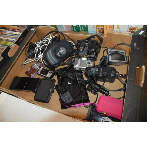 88 - box of cameras, phones, etc