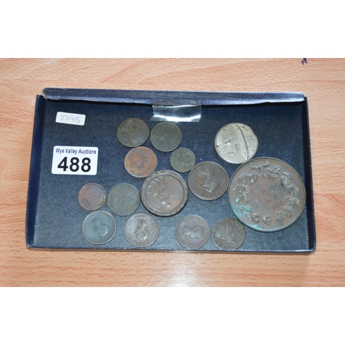 488 - tray of collectable coins