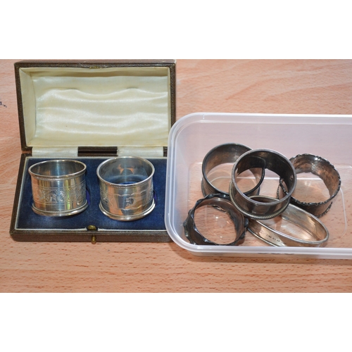 500 - qty of silver napkin rings