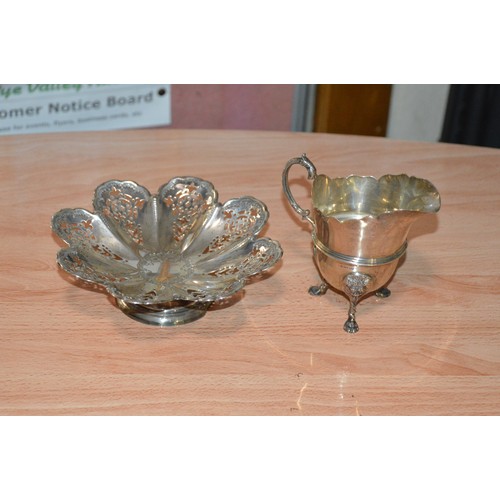 483 - silver jug & dish