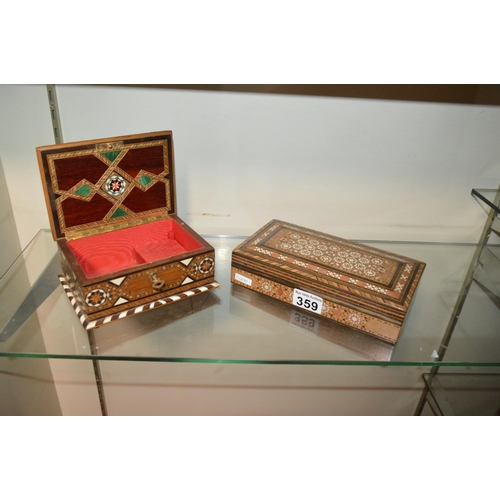 359 - 2 jewellery boxes