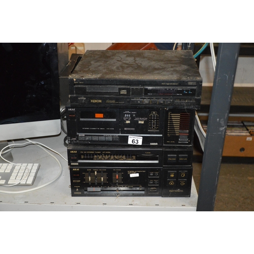 63 - qty of audio items, akai etc.