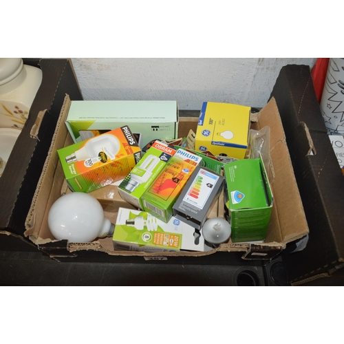 box of various bulbs