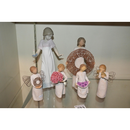 403 - qty of angel figurines etc.