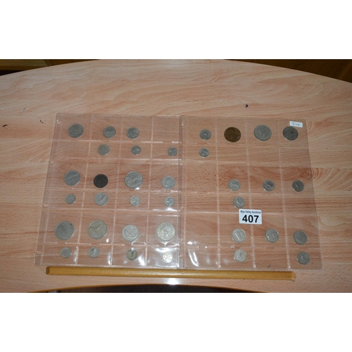 407 - 2 sleeves of collectable coins