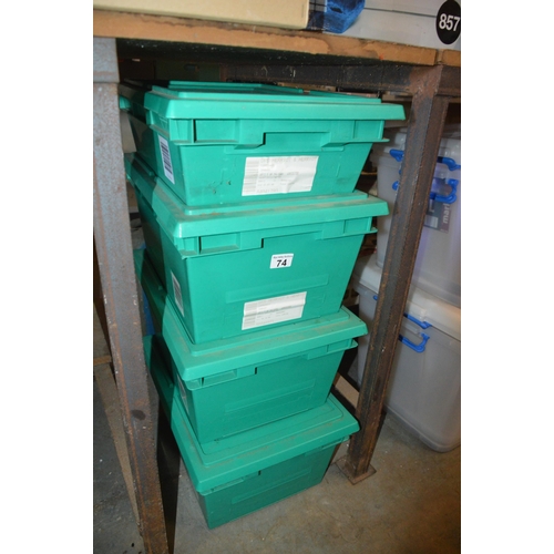 74 - 4 storage containers