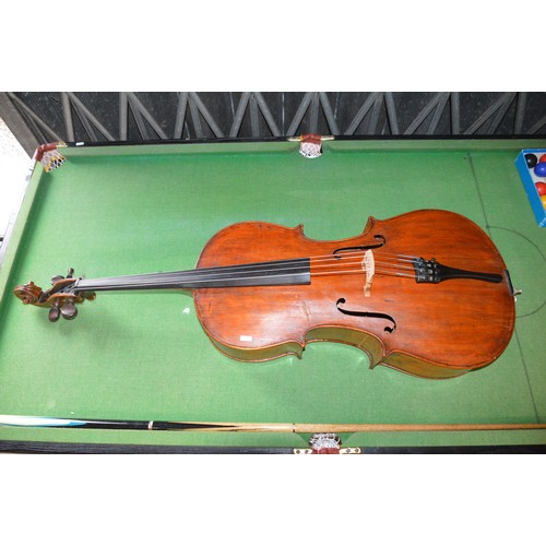 72 - cased antique cello, dated 1834