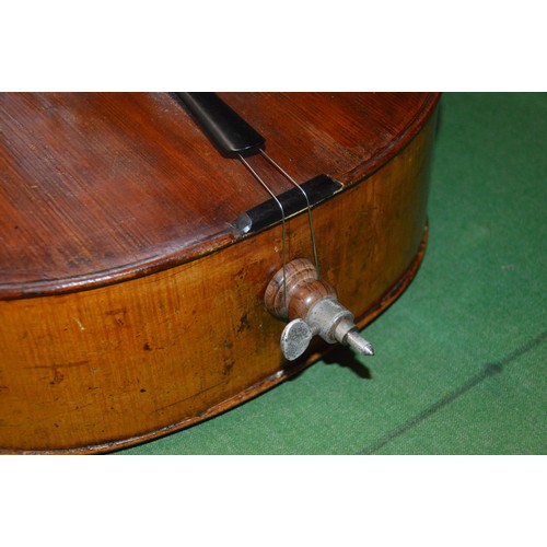 72 - cased antique cello, dated 1834