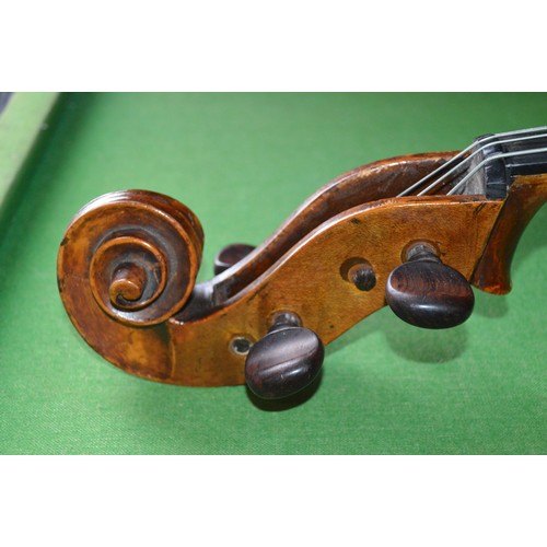 72 - cased antique cello, dated 1834