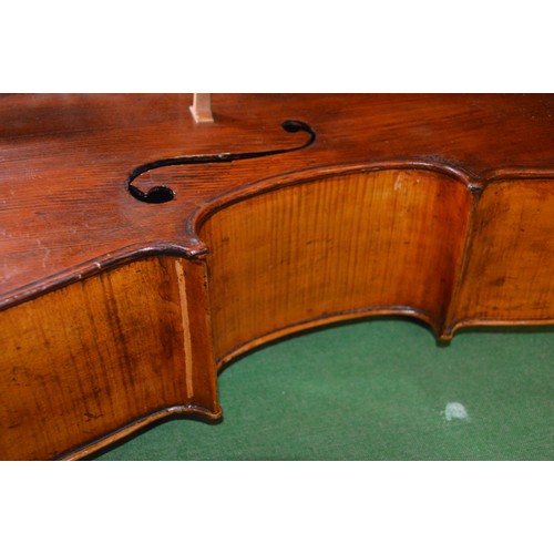 72 - cased antique cello, dated 1834