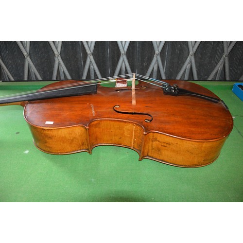 72 - cased antique cello, dated 1834