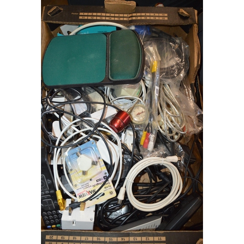 106 - box of electrical cables etc.