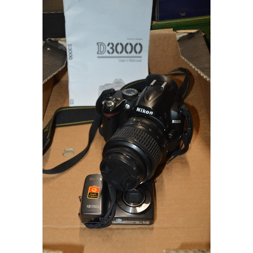 108 - nikon d3000 camera & kodak digital camera