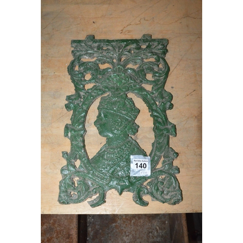 140 - iron wall plaque