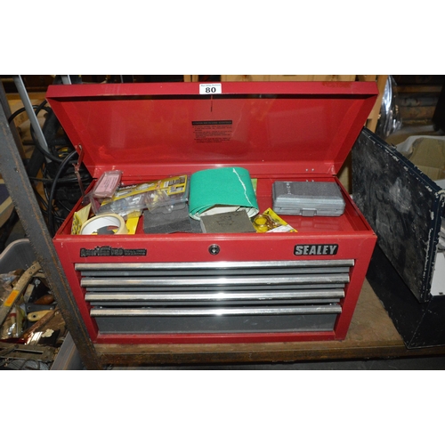 80 - sealey tool chest & contents