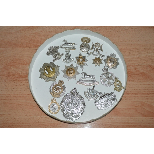 345 - qty of military badges/brooches