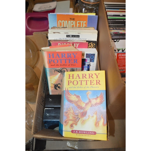 106 - box of books inc. 3 x harry potter 1st Ed