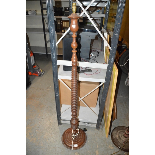 112 - wooden floor lamp