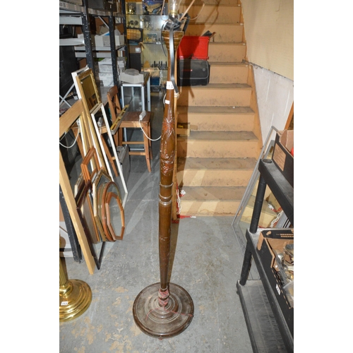 114 - wooden floor lamp